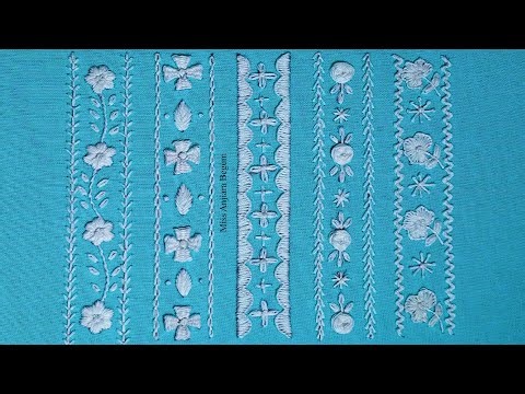 5 white Borderline Designs