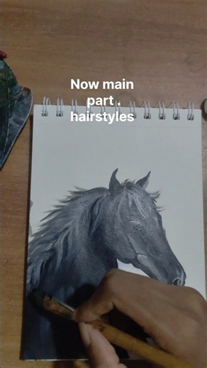 please support guys. How to make simple realistic horse painting. #painting #sam art 09
