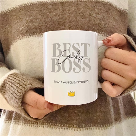 Personalized Best Boss Ever Mug, Funny Boss Gift, Coffee Cup for Manager, Thank You Boss Gift, Mentor Appreciation Gift, Leader Gift - Etsy