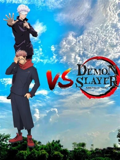 GOJO VS SAKUNA VS DEMON SLAYERS #viralshorts #anime