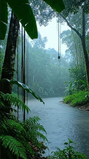 Peaceful Rain in Borneo Jungle 🌧️ Deep Relaxation Sounds”