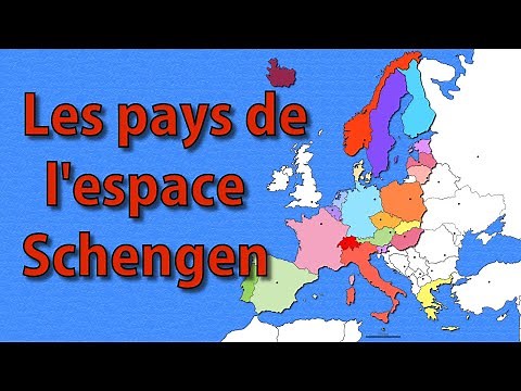 Les 26 pays membres de l'espace Schengen, géographie