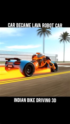 car became super lava robot car 🤖 in indian bike driving 3d #shorts #fyp #trending