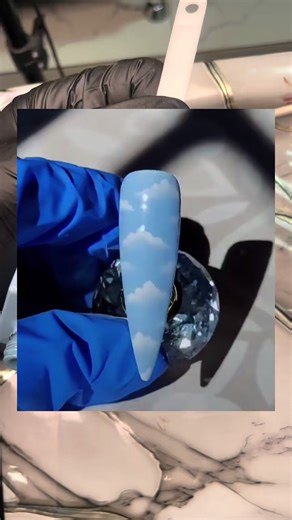 Clouds Nail Art Tutorial for Beginners