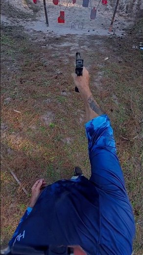 ANTI GRAVITY BULLETS Throwing a 9 mm kicking it with my foot into a staccato XC shooting one hand