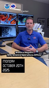 350K views · 3.7K reactions | NHC Tropical Weather Outlook (Monday, October 20, 2025) NHC Science and Operations Officer Wallace Hogsett provides an update on the tropics. Visit Hurricanes.gov for the latest information. | NOAA NWS National Hurricane Center | Facebook