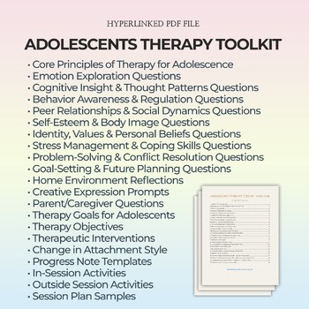 Teen Therapy Guide CBT for Teens Coping Skills Adolescent Workbook Mental Health