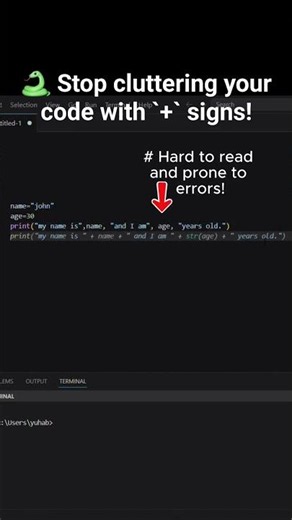 Stop Using + for Python Strings! ❌