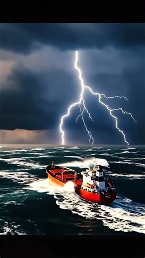 The Deadliest Ocean Storm That Nearly Destroyed a Ship 🌊⚡ | Shocking Ocean Facts #facts #extreme