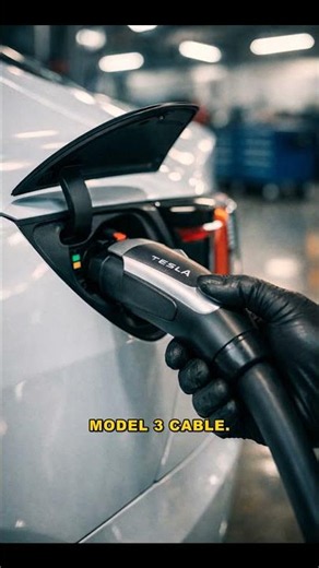 Tesla Charge Port STUCK? Fix It Now! #tesla #shorts #ev