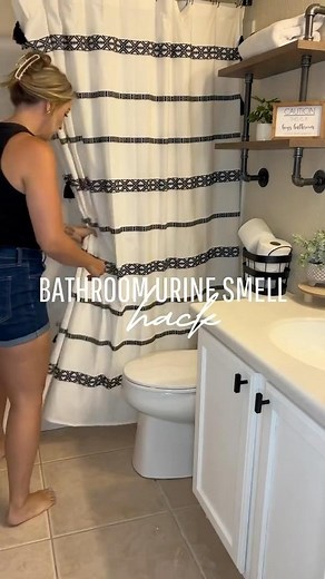 Heather Rhodes on Instagram: "Save, Share, & F O L L O W me for more cleaning hacks! ☁️ Need to get rid of that urine smell in your bathroom? Shaving Cream is the perfect hack to this! Coat the floor as it absorbs the smell and then mop clean! I use hot water & a scoop of powdered tide! Don’t forget to save & share to help others! 🖤 love you"