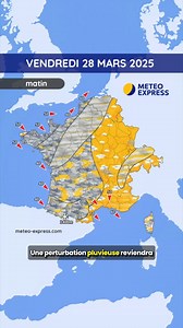 59K views · 1.4K reactions | ️ Météo du Vendredi 28 au Dimanche 30 Mars 2025 #météo #pluie #vent #neige #soleil #weekend | Météo Express | Facebook
