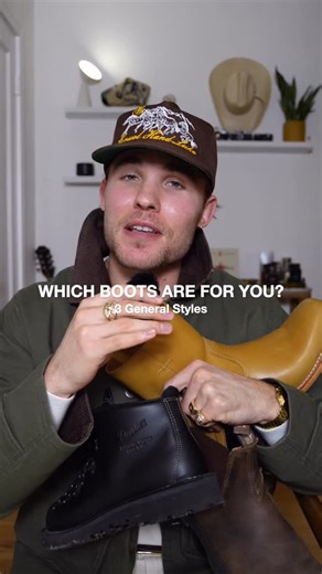 Bradley Emmens on Instagram: "3 general styles of boots, which one is your favorite? I tried to keep this as simple as possible. 3 general styles of boots that most men are familiar with. Of course, within side each of these styles, there’s so much variation and different looks… but in general here’s my top 3 and what I’d recommend pairing them with. My mic cut out for the Western / Cowboy boot Wardobe recommendations… lol — I’d go all things heavyweight denim, straight leg, wide leg, bootcut… a