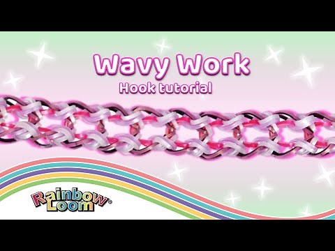Wavy Work Hook Only Bracelet Tutorial by Michelle | Intermediate | Rainbow Loom