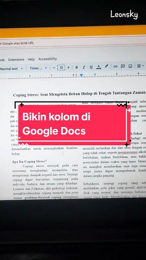 Bikin Kolom di Google Docs: Tutorial Praktis