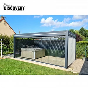 [Hot Item] Cheap Motorized Aluminum Pergola Fully Retractable Louvre Roof Garden Pergola