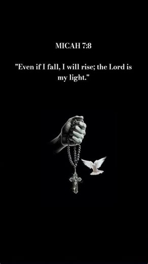 MICAH 7:8"Even if I fall, I will rise; the Lord is my light."#shorts #viral #holybible #faith