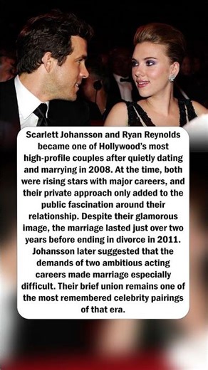 Scarlett Johansson and Ryan Reynolds Kept Their Marriage Private Before It Ended