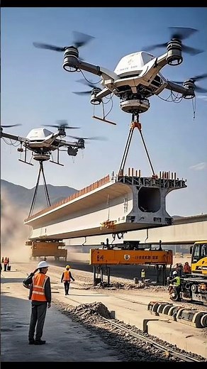 🚀 Drones Building the Future! Heavy Load Lift by Giant Drones 💪 | Smart Construction