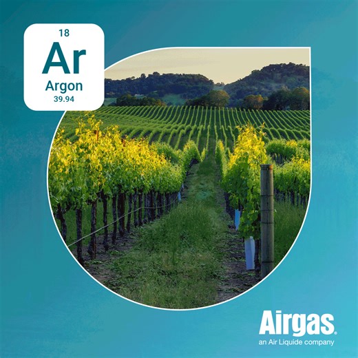 Argon (Ar) is an inert gas with a wide range of applications across various industries. 🌎 Did you know that it’s the third most abundant gas in the earth’s atmosphere? The word "argon" is derived from the Greek word "ἀργός" (argós), meaning "lazy" or "inactive," reflecting its characteristic chemical inertness, meaning it undergoes almost no chemical reactions. Used to preserve the quality and longevity of wine 🍷 by preventing oxidation during the winemaking process, argon is mostly used as an