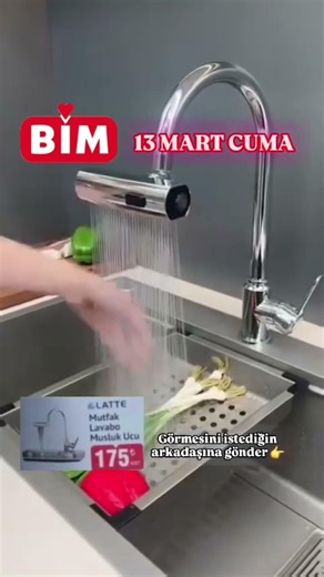 13 Mart Cuma günü BİM’e mutfak lavabo musluk ucu geliyor 🚿