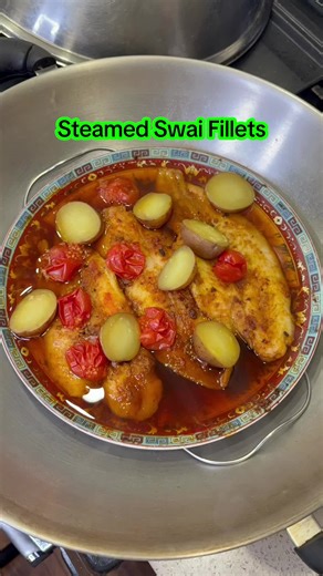 I steamed the Swai fillets. It’s a simple and easy recipe to make at home. #fillet #easyrecipe #dinnerwithme #dinneridea #seafoodlover