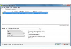 Convert video files with peazip