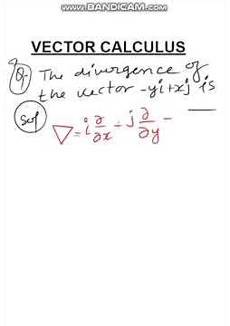 VECTOR CALCULUS || Del operator & Divergence of a vector gives scalar quantity what it means?