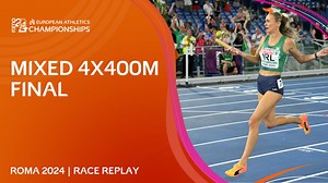 360K views · 4.1K reactions | No luck required!  Re-watch Ireland  storm to the inaugural mixed 4x400m title in #Roma2024!  | European Athletics | Facebook