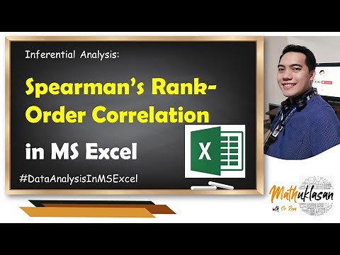 Spearman's Rank-Order Correlation || Data Analysis in MS Excel