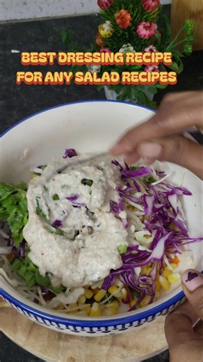 Best salad dressing recipe with yogurt 😋 #salad #healthy #ytshorts #youtubeshorts #shorts
