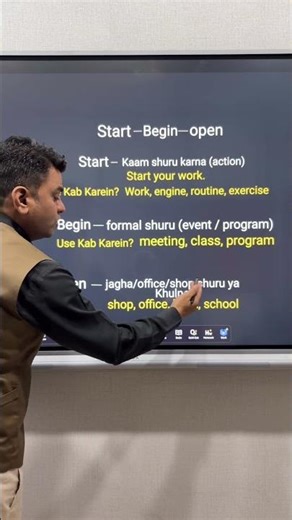 Start vs Begin vs Open | English Grammar in Hindi |Spoken English Tips