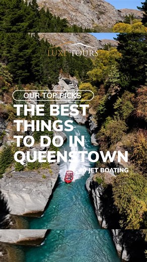 Looking for an exhilarating activity in Queenstown? Look no further 🚤 Welcome back to our series of the best things to do in Queenstown, to celebrate the launch of our tour from Queenstown to Milford Sound. Next, a quintessential kiwi activity - jet boating, an adrenaline-packed must-do! The most famous in Queenstown is @shotoverjetnz, which zips through narrow canyons with breathtaking views of the surrounding mountains. But it’s not the only option - Queenstown is surrounded by rivers perfect