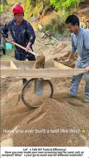 DIY Sand Sieve – Quick Way to Remove Rocks from Sand! 🛠️🏗️
