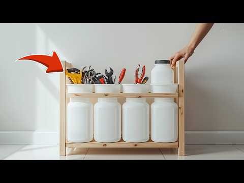 Amazing Idea! Turn an Old Plastic Can into a Smart Tool Organizer!