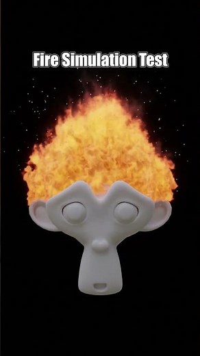 3 Crazy Fire Simulations in Blender 🔥 (Campfire, Portal, Monkey Head!)