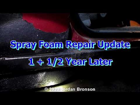UPDATE Spray Foam Rust Large Gap Filler Hole Repair 1+ Year - Car Chevy S10 Blazer V6 4.3L Engine