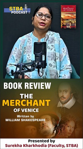4.9K views · 91 reactions | #Book Review THE MERCHANT OF VENICE Written by WILLIAM SHAKESPEARE Presented by Surekha Kharkhodia (Faculty, STBA) | Seth Tolaram Bafna Academy | Facebook