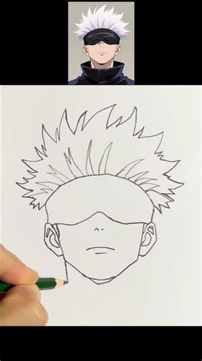 HOW TO DRAW GOJO SATORU STEP BY STEP | EASY GOJO DRAWING
