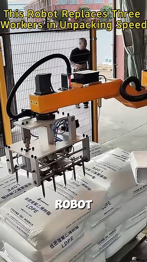 This Robot Replaces Three Workers in Unpacking Speed #palletizer #palletizingrobot | Euless Studio