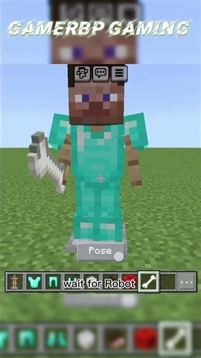 Minecraft Armor Stand Steve Statue | Diamond Guard Build #minecraft #minecraftshorts #gaming