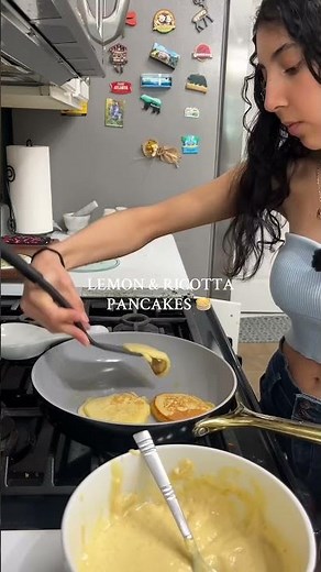 LEMON RICOTTA PANCAKES RECIPE #pancakes #breakfast #easybreakfast