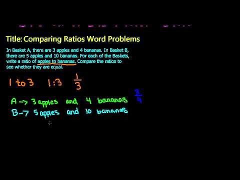 7th Grade Math - Compare Ratios by using Word Problem