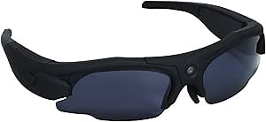 Hunters Specialties i-KAM XTREME 720P HD Video Eyewear, Flat Black HD Hidden Camera Hunting Glasses Video Recorder Mini DV Camcorder Support Photo Taking