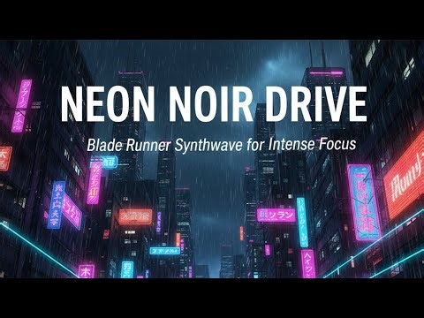 NEON NOIR DRIVE Blade Runner Synthwave for Intense Focus