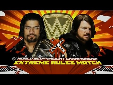 ROMAN REIGNS VS AJ STYLES EXTREME RULES 2016 HIGHLIGHTS