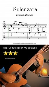 Solenzara by Enrico Macias Arranged by Mohammad Lameei 🎥 Full tutorial Sheet & Tab on YouTube → Link in Bio 📄 All my tab & sheet music links are in the bio. 💖 Support my work & get exclusive rewards: Mohammad Lameei 🎵 Stream my albums on Spotify, Apple Music & YouTube Music — just search Mohammad Lameei #classicalguitar #fingerstyle #guitarstudy #guitartabs #guitartutorial #mohammadlameei #guitarreels #guitarcover #freesheetmusic #youtuber #guitarist #enricomacias #solenzara | Mohammad Lamee