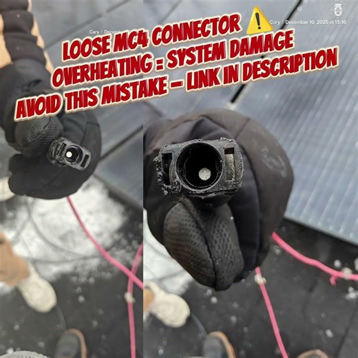Loose MC4 Connector = Hidden Solar Damage ⚠️