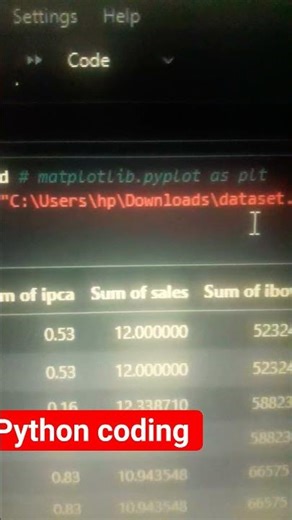 you are looking python code use as pandas in use CSV files