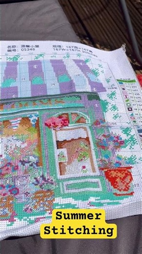 Stitching in the garden 😎